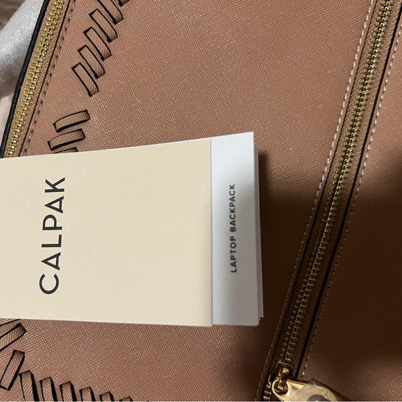 Calpak Kaya Laptop Backpack in Caramel - Picture 5 of 14